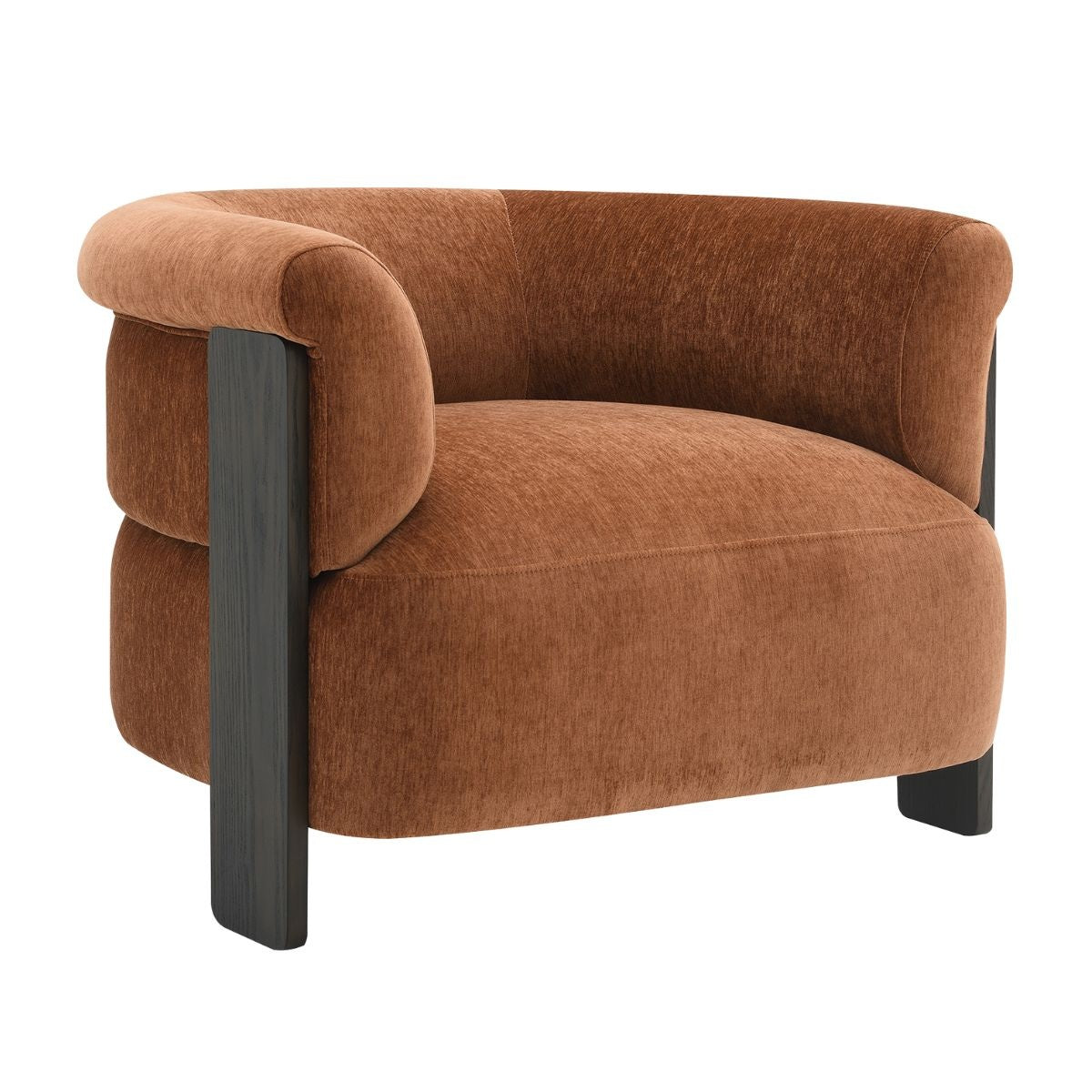 Arcadia Arm Chair - Rust Chenille