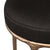 Heston Brass Kitchen Stool - Black Linen