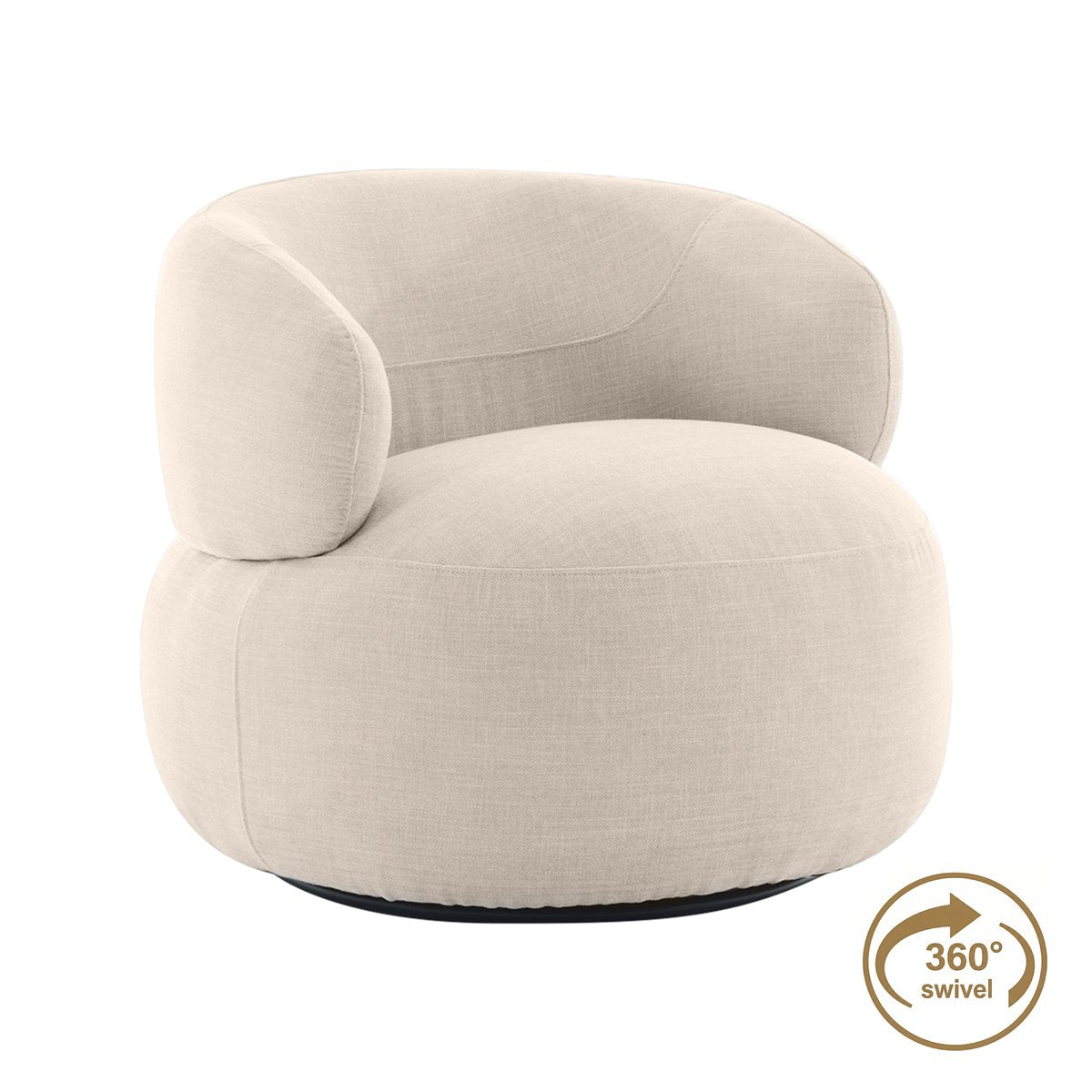 Greenwich Swivel Occasional Chair - Natural Chenille