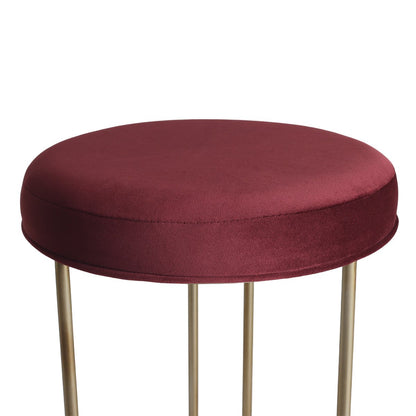 Blackley Gold Iron Kitchen Stool - Mulberry Velvet