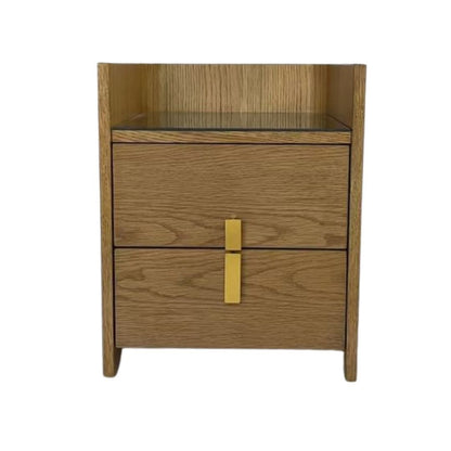 Valerie 40x50cm Bedside Table - Petite Natural Oak - OUTLET NSW