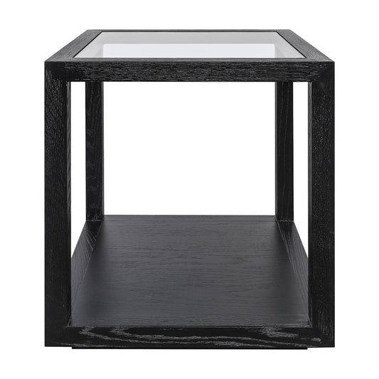 Sadie Oak Square Side Table - Medium Black