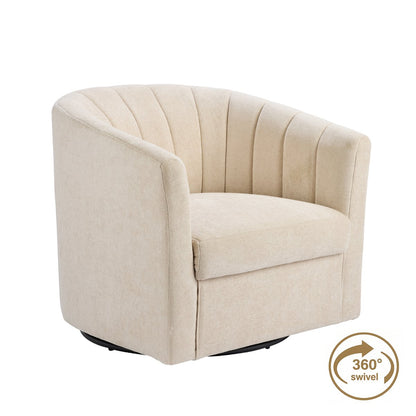 Cadman Swivel Arm Chair - Fawn Chenille