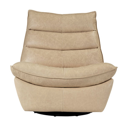Lusitano Recliner Chair - Cappuccino Cream Leather - OUTLET NSW
