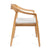 Astrid Ashwood Dining Chair Set of 2- Natural w White Linen