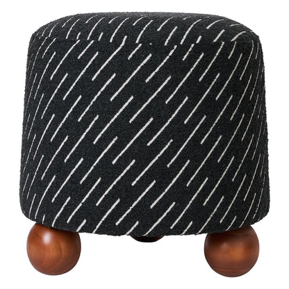 Orta Stool - Black Jacquard