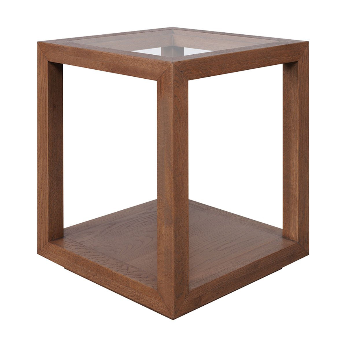 Sadie Oak Square Side Table - Medium Walnut