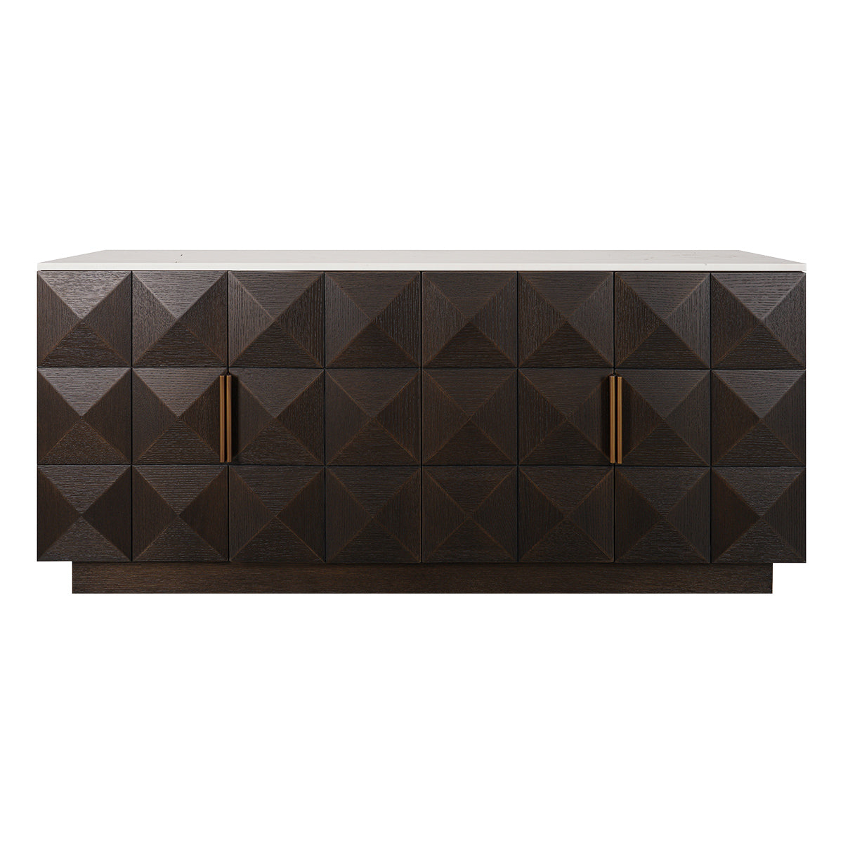 Benedict 170cm Smoked Oak Buffet - White Marble