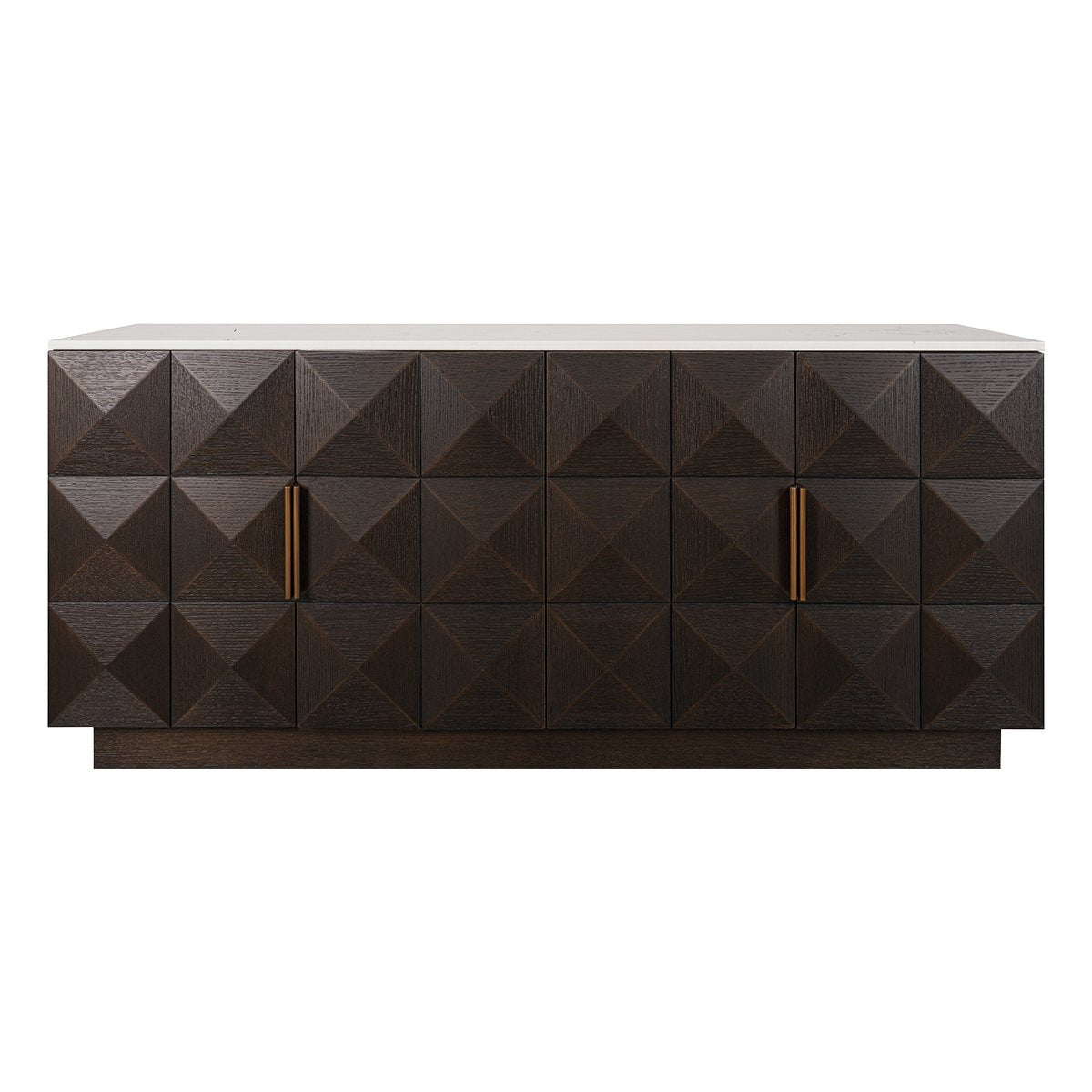 Benedict 170cm Smoked Oak Buffet - White Marble