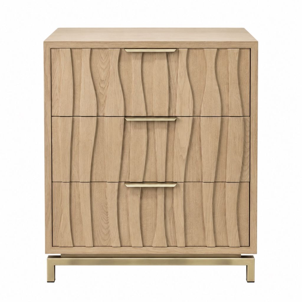 Ari 80cm 3 Drawer Chest - Natural Oak - OUTLET NSW