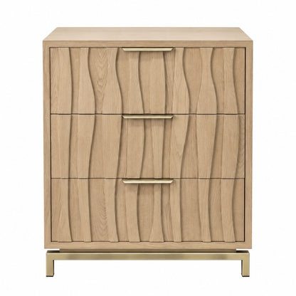 Ari 80cm 3 Drawer Chest - Natural Oak - OUTLET NSW