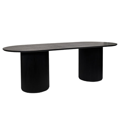 Arlo Oval Dining Table - 2.4m Black ** Offline pending re-order