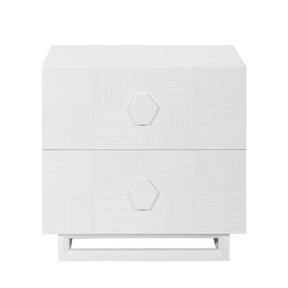 Alton Bedside Table - Large White