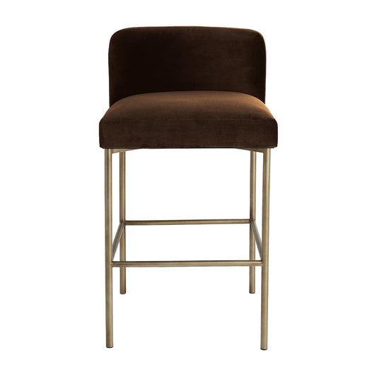 Leon Kitchen Stool - Dark Chocolate Velvet