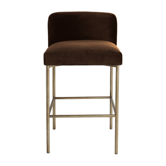 Leon Kitchen Stool - Dark Chocolate Velvet