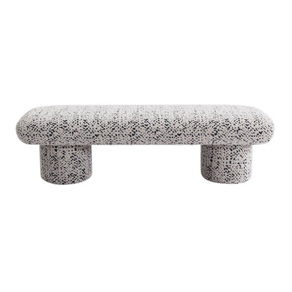 Eleanor Bench Ottoman - Charcoal Jacquard