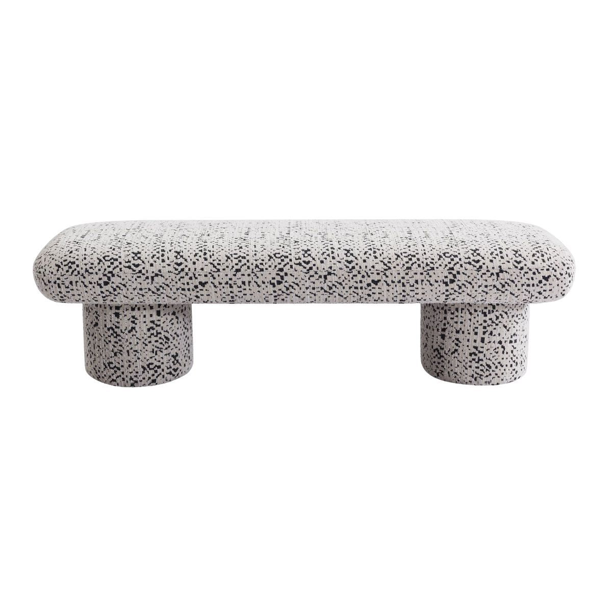 Eleanor Bench Ottoman - Charcoal Jacquard