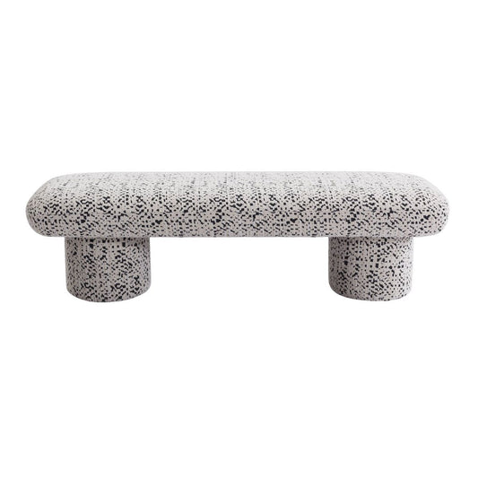 Eleanor Bench Ottoman - Charcoal Jacquard