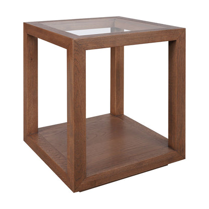 Sadie Oak Square Side Table - Medium Walnut