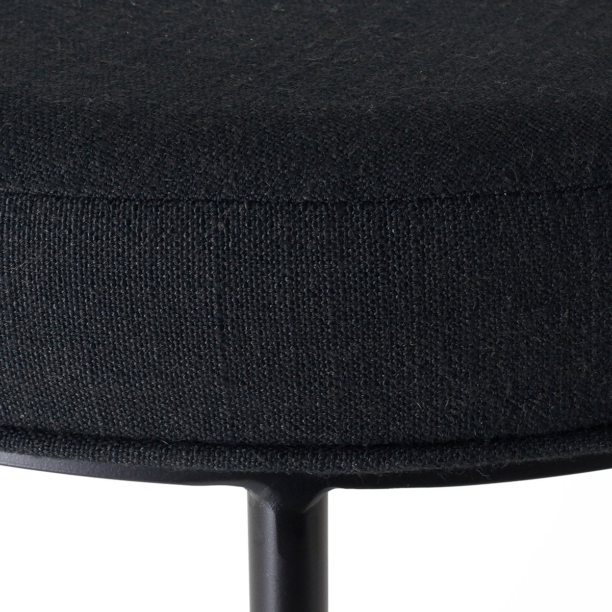Blackley Black Iron Kitchen Stool - Black Linen