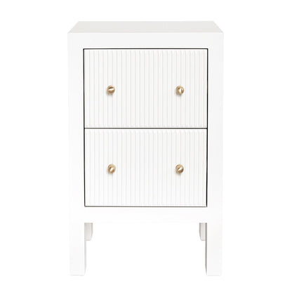 Ariana 40x65cm Bedside Table - White