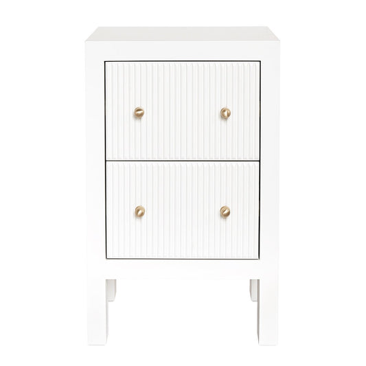 Ariana 40x65cm Bedside Table - White