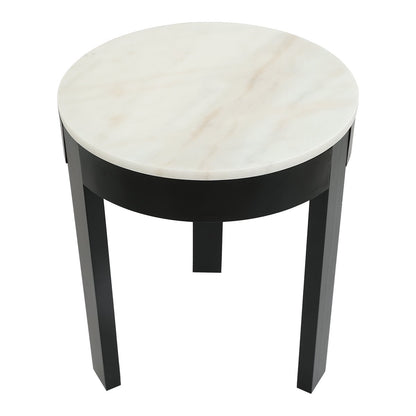 Oliver Marble Side Table - Large Black