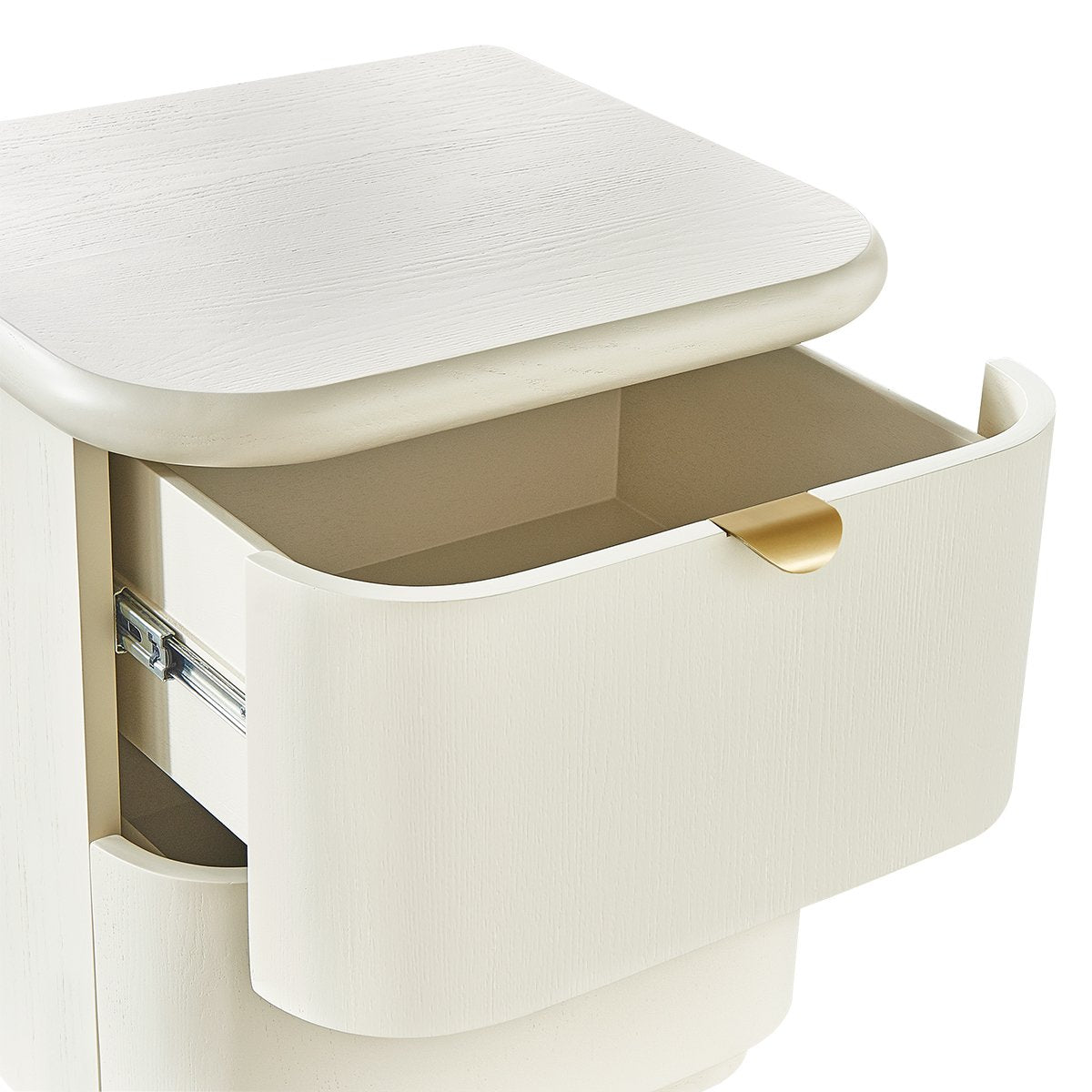 Lina 50x55cm Bedside Table - Ivory