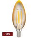 Globe LED Candle - Amber E14