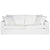 Bungalow 3 Seater Slip Cover Sofa - White Cotton