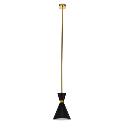 Oslo Pendant - Black w Brass