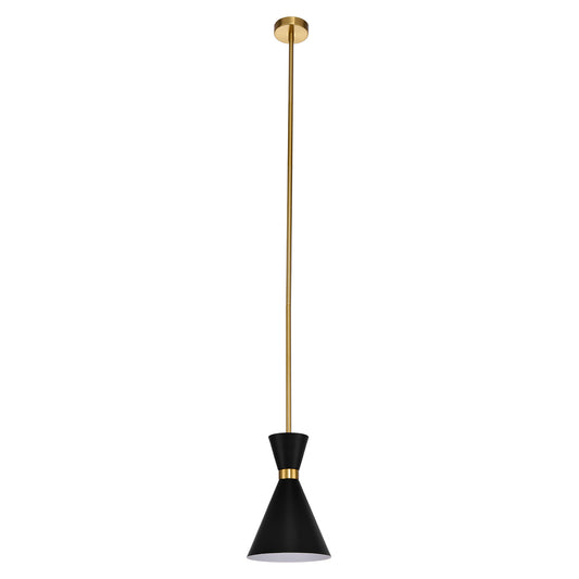 Oslo Pendant - Black w Brass