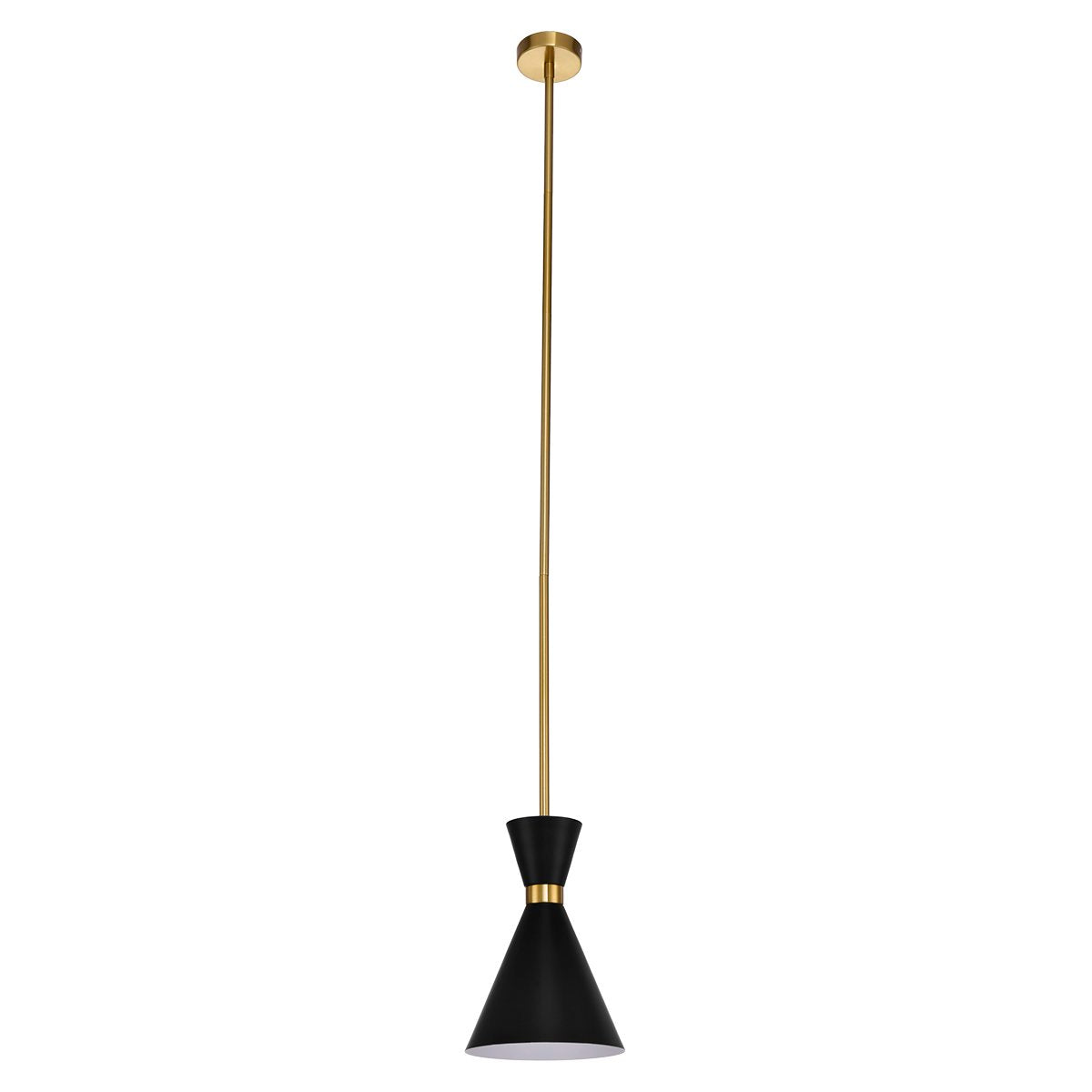 Oslo Pendant - Black w Brass