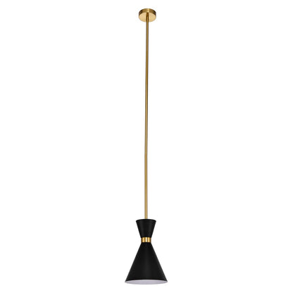 Oslo Pendant - Black w Brass
