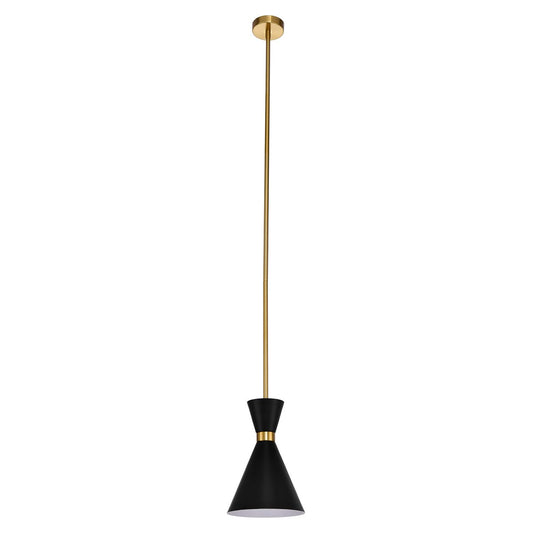 Oslo Pendant - Black w Brass