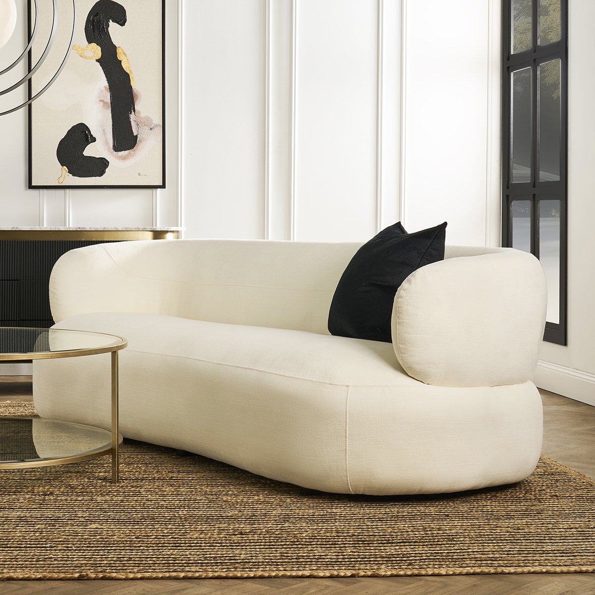 Greenwich 3 Seater Sofa - Ivory Chenille