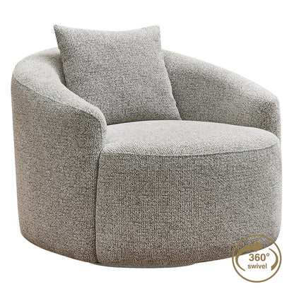 Kira Swivel Arm Chair - Speckle Brown