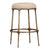 Heston Brass Kitchen Stool - Natural Linen