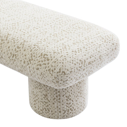 Eleanor Bench Ottoman - Oyster Jacquard