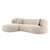 Greenwich 3 Seater Sofa w Left Chaise - Natural Chenille