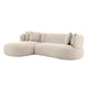 Greenwich 3 Seater Sofa w Left Chaise - Natural Chenille