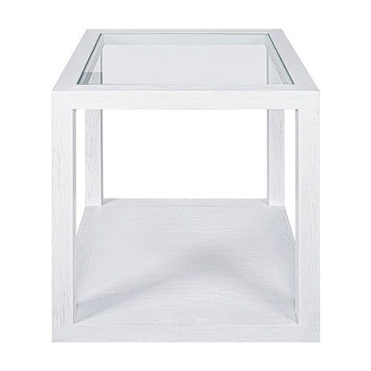 Sadie Oak Square Side Table - Medium White