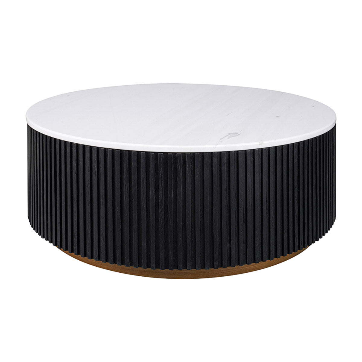 Mason Round Coffee Table - Medium Black