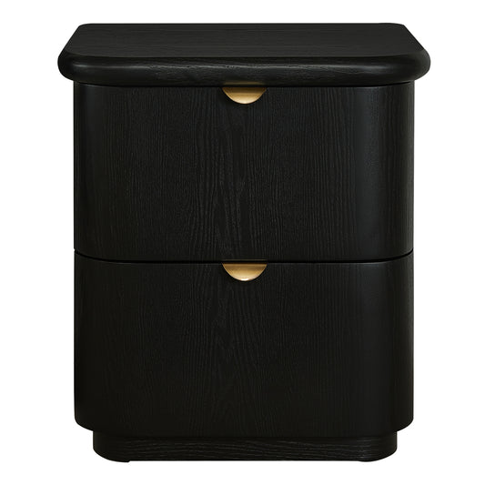 Lina 50x55cm Bedside Table - Black