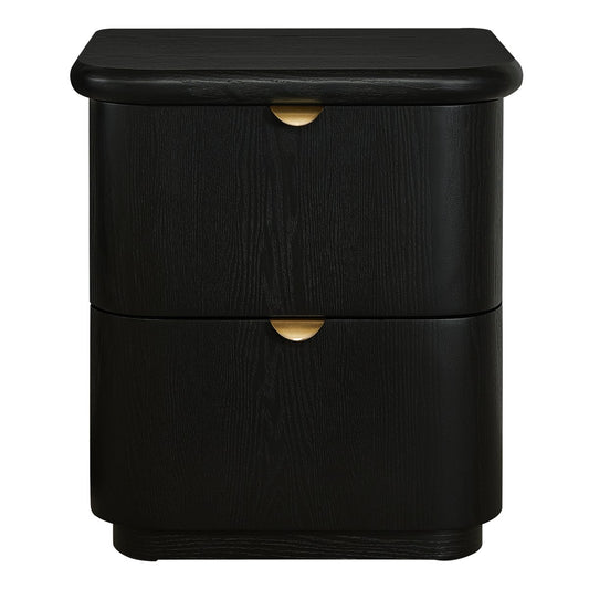 Lina 50x55cm Bedside Table - Black
