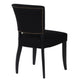 Noah Dining Chair Set of 2 - Black Cotton