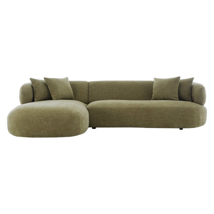 Greenwich Modular 3 Seater Sofa w Left Chaise - Sage Chenille