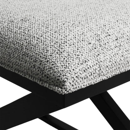 Spencer Black Timber Stool - Salt & Pepper