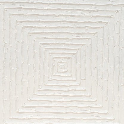 White Vortex Oil on Canvas Painting - Medium