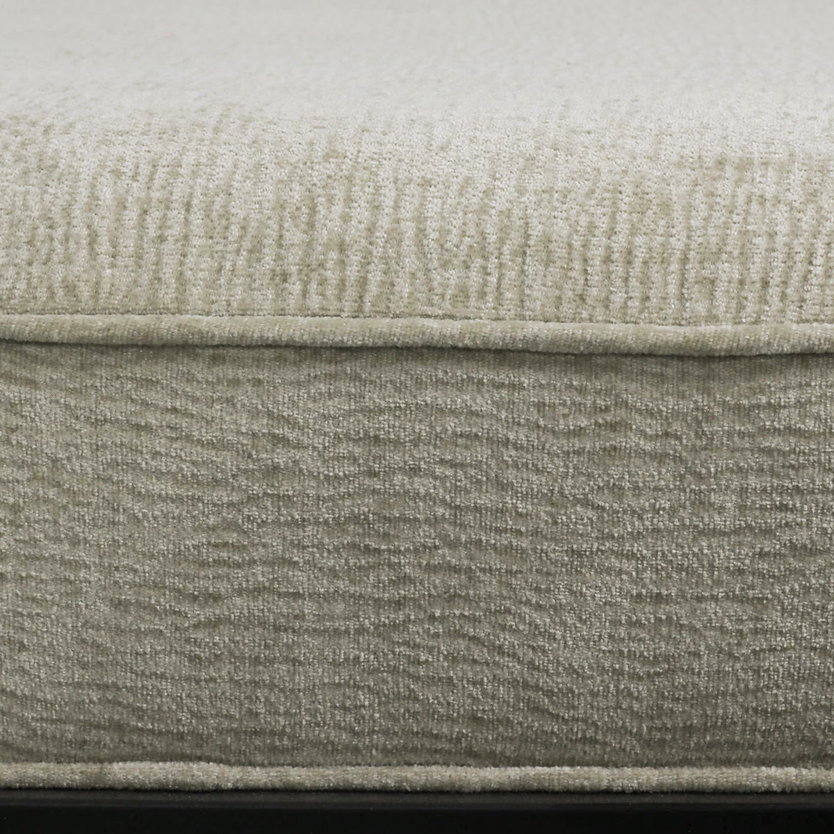 Hacienda Black Iron Bench Ottoman - Wheat
